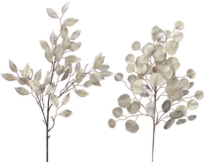 Decoris Kunsttak glitter champagne 72cm