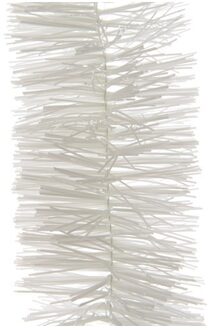 Decoris Lametta kerstslinger - 4x - wit - 270 x 7 cm - tinsel - kunststof