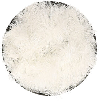 Decoris Lametta kerstslinger - wit - 270 x 7 cm - tinsel - kunststof