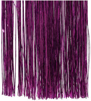 Decoris Lametta pvc l0.1b50h40 cm violet kerst Paars