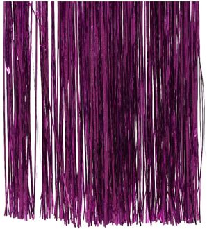 Decoris Lametta pvc l0.1b50h40 cm violet kerst Paars