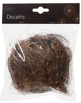 Decoris Lametta pvc l5b15h15 cm espresso kerst Bruin