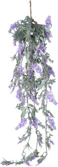 Decoris Lavendel Bloemen slinger - 1x stuks - lichtpaars - kunstplanten - 80 cm