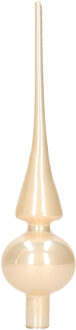 Decoris Licht parel/champagne glazen kerstboom piek glans 26 cm