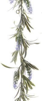 Decoris Lichtpaarse lavendel kunsttak kunstplanten slinger 180 cm Lila