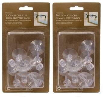 Decoris Lichtsnoer ophanghaakjes - 24x st - zuignappen - D3,5 cm - kerstverlichting ophangen