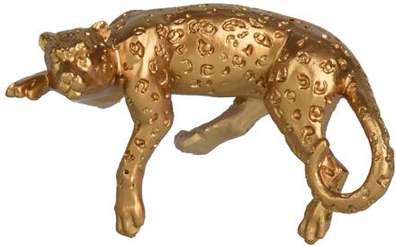 Decoris Luipaard polyresing goud 2x6,2x10,5cm