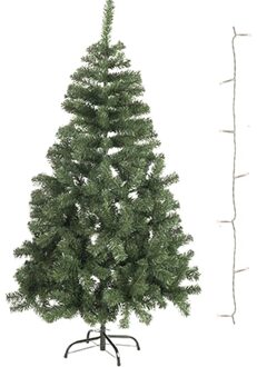 Decoris Mini kunst kerstboom 60 cm met helder witte verlichting