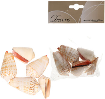 Decoris namaak schelpen - 3x zakjes - nep zee schelpen - zeeslak/strombus urseum - 4 cm