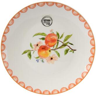 Decoris Ontbijtbord perzik porselein Ø20cm multi