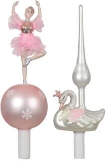 Decoris Piek Ballerina/Zwaan glas 29cm roze