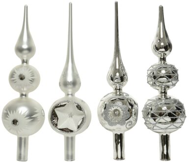 Decoris Piek glas zilver 31cm Zilverkleurig