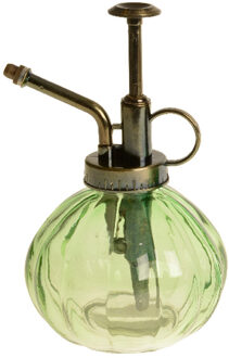 Decoris Plantenspuit/vernevelaar van glas - 200 ml - lichtgroen - 9 x 10 x 15 cm - Plantenspuiten