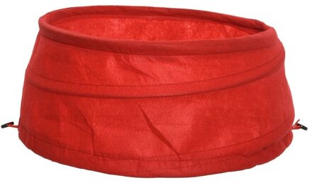 Decoris Polyester kerstboomrok rood 68 cm - Kerstboomrokken