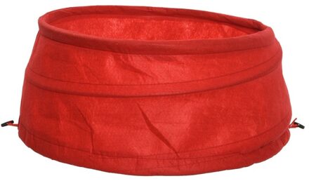 Decoris Polyester kerstboomrok rood 68 cm
