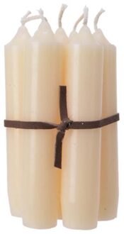 Decoris Puntkaars wax 7 stuks 6,5x6,5x11cm creme beige