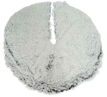 Decoris Ronde dikke Kerstboomrok/kerstboomkleed grijs tapijt 100 cm