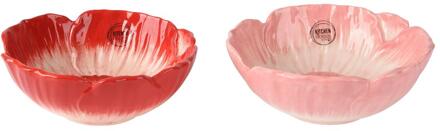 Decoris Schaal Bloem dolomiet Ø16xH6cm verschillende