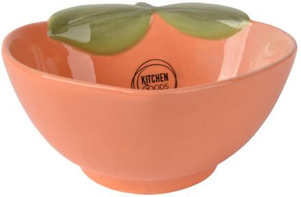 Decoris Schaal dolomiet Ø13.5 perzik oranje