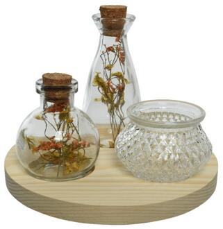 Decoris Schaal met decoratie Ø18 transparant