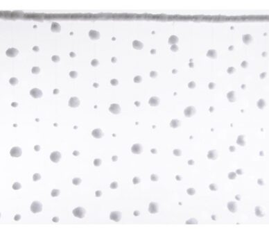 Decoris Set van 2x stuks sneeuwbal gordijn met druppels 90 x 200 cm