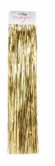 Decoris Set van 4x stuks lametta engelenhaar goud 50 cm - Lametta/folie haar - Gouden kerstboomversiering