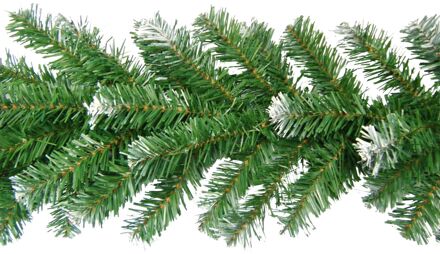 Decoris Slinger Kunstkerst - Bordeaux Met Wit - 270cm