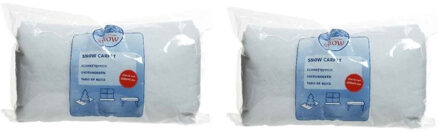 Decoris Sneeuw achtergrond sneeuwkleed - 2x stuks - 600 x 45 cm