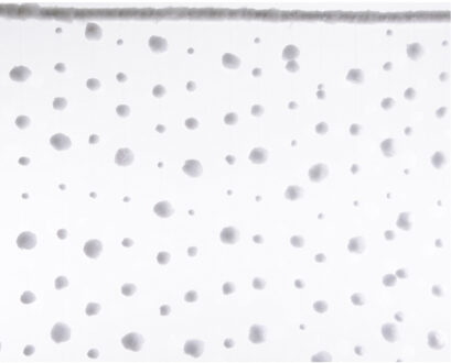 Decoris Sneeuwballen gordijn met druppels - wit - 90 x 200 cm