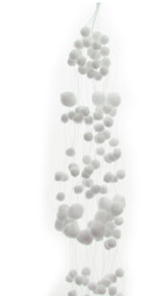 Decoris Sneeuwballen slinger - wit - 78 cm - polyester - sneeuwversiering - slingers