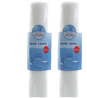 Decoris Sneeuwdeken/sneeuwtapijt - 2x - op rol - 240 x 90 x 0,2 cm