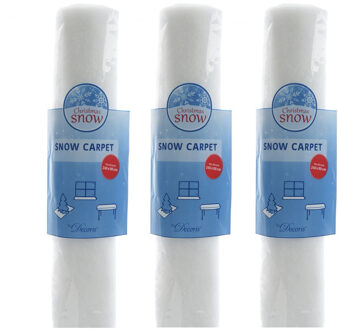 Decoris Sneeuwdeken/sneeuwtapijt - 4x stuks - op rol - 240 x 90 x 0,2 cm