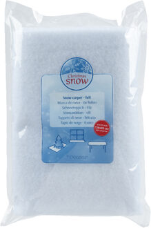 Decoris Sneeuwdeken - wit - 100 x 100 cm - polyester - sneeuwtapijt - kerstversiering