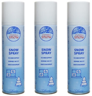 Decoris Sneeuwspray - 3x stuks - bus 150 ml - wit - milieuvriendelijk - ECO - spuitsneeuw