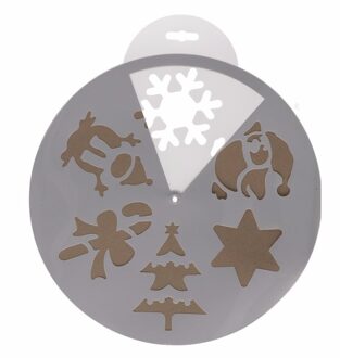 Decoris Sneeuwspray kerst raamsjablonen 6 stuks - Kerst raamsjablonen Wit