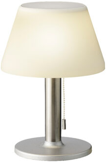Decoris Solar tafellamp RVS met trekkoord 28 cm