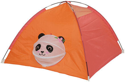 Decoris Speeltent voor kinderen panda thema - polyester - oranje - 120 x H80 cm - Speeltenten