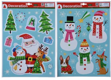 Decoris Sticker pvc l41b29h0.1 cm a2 I kerst Multikleur