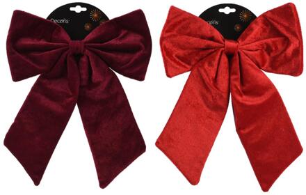 Decoris Strik rood/bordeaux 30x35cm verschillende