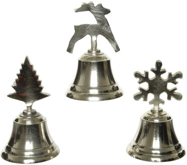 Decoris Tafelbel met aluminium zilver verschillende