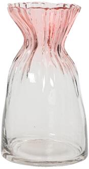 Decoris Vaas glas H20.5cm zacht roze