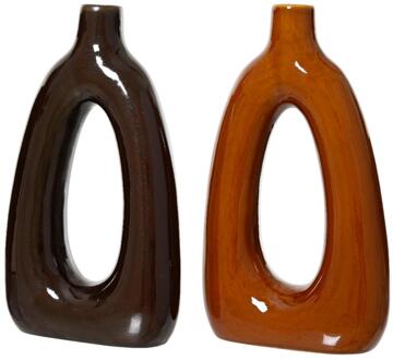 Decoris Vaas porselein 7x18,5x31,7cm verschillende