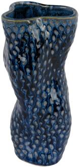 Decoris Vaas porselein H20cm blauw