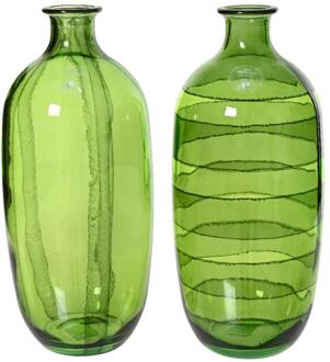 Decoris Vaas recycled glas H31cm groen