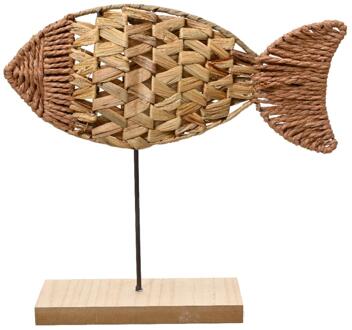 Decoris Vis touw op voet H30cm bruin