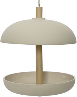 Decoris Vogelvoedersilo - hangend - beige - bamboe - 25 cm - Vogelvoederhuisjes