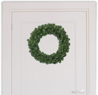 Decoris Voordelige groene deurkransen kerstkransen 50 cm - Kerstkransen