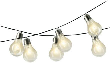 Decoris Witte tuinverlichting/feestverlichting lichtsnoeren 4.5m