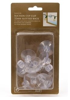 Decoris Zuignappen haakjes - 36x stuks - 3,5 x 1,5 cm- voor kerstverlichting