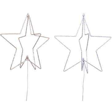 Decorismicro Led Open Stermetaal Lichtsnoer - 20 Led's - Warm Wit - 28cm - Binnen